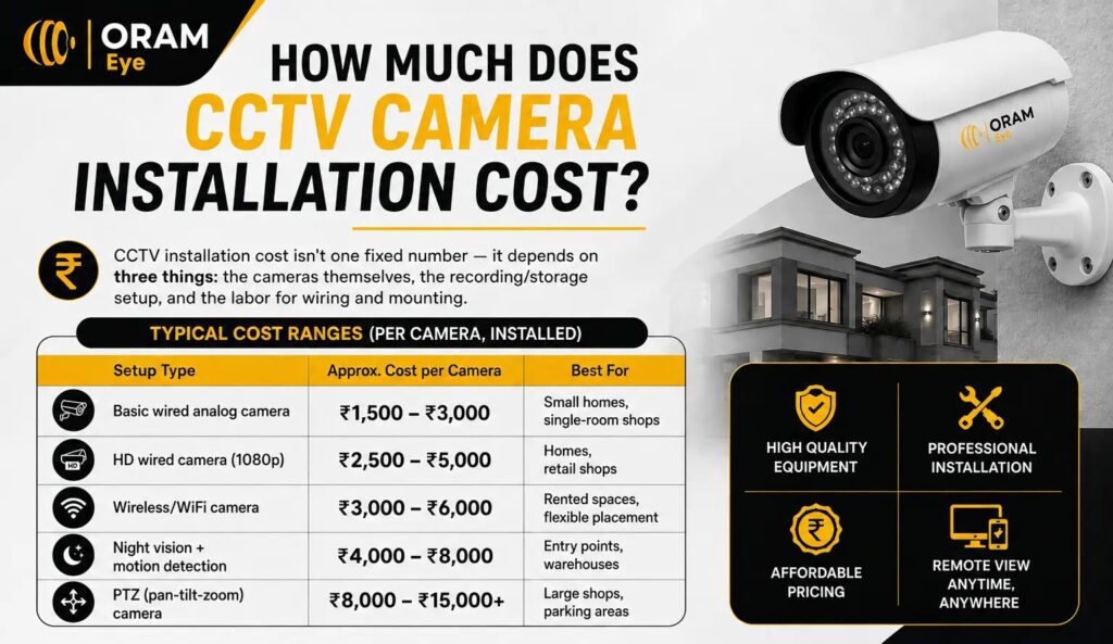 CCTV Camera Installation Cost in Mohali & Tricity